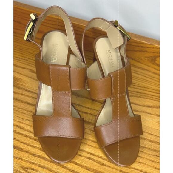 Michael Kors Size 6.5 Brown block heels Dress Pump Formal Casual 4.5 inch heel - Picture 5 of 8